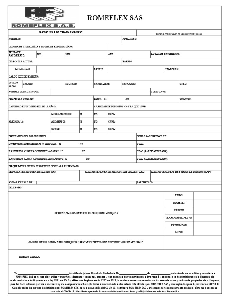 Formato 1 Romeflex | PDF | Especialidades Medicas | Epidemiología