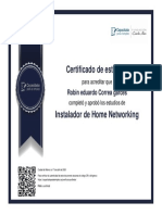 Certificado de estudios de Instalador de Home Networking