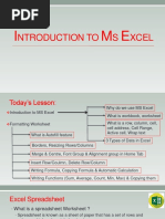 Class 6 - Computer - Excel - Chap1