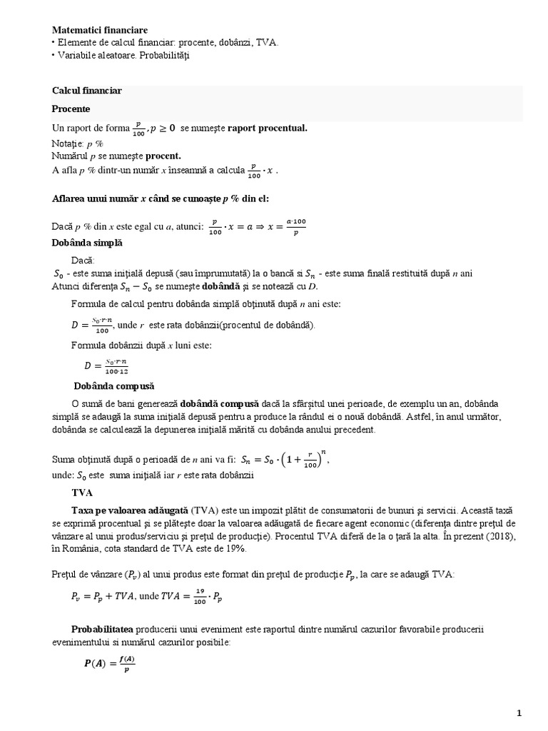 Tema Nr. 7 - Matematici Financiare | PDF