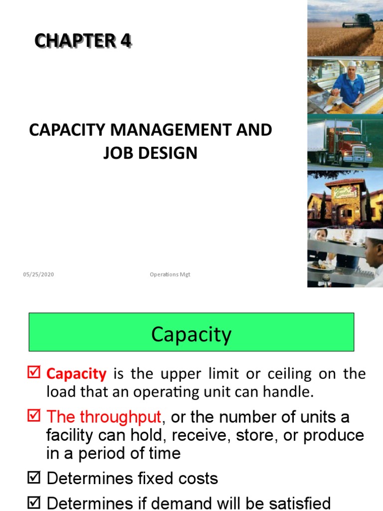 Capacity Management and Job Design: 05/25/2020 1 Operations MGT | PDF ...