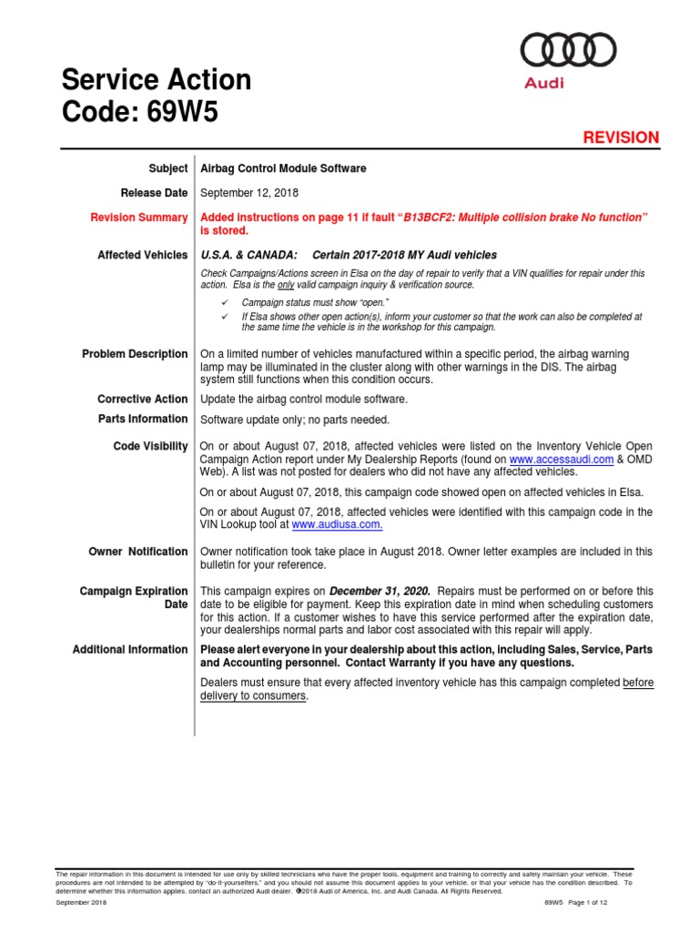 Fallo Airbag B13BCF2 Audi PDF PDF Lease Airbag