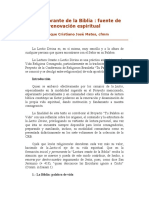 Lectura orante de la Biblia: fuente de renovación espiritual