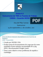 Analisis de Puesto de Trabajo Niosh