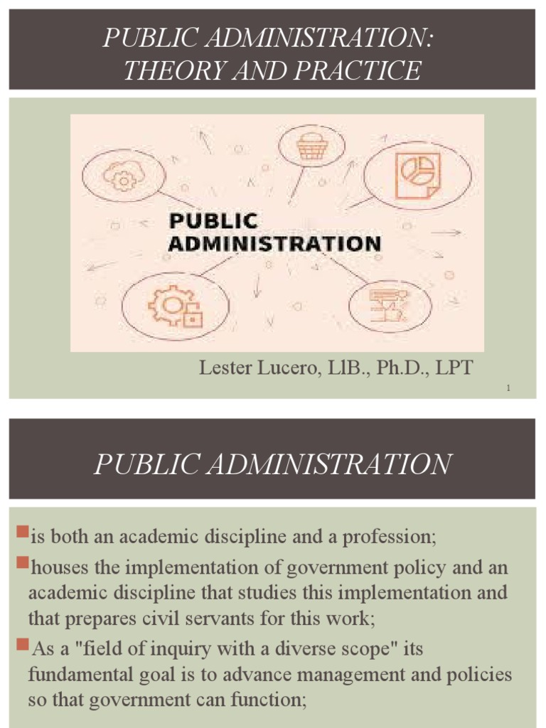 Public Administration: Theory & Practice | PDF | Public Administration ...