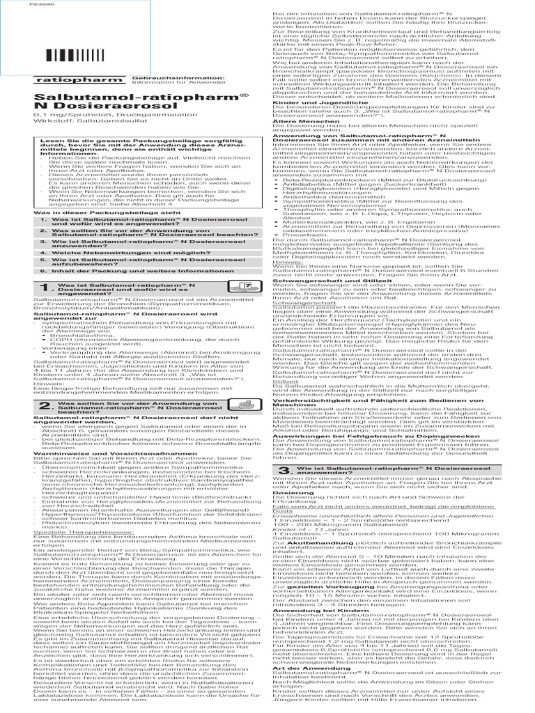 Salbutamol ratiopharm n dosieraerosol kaufen