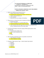 Biopharmaceutics BP604T MCQs Unit II PDF