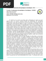 Antropologia e Sociologia - Etnocentrimos