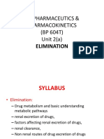 UNIT 2 ELIMINATION and BIOAVAILABILITY & BIOEQUIVALENCE PDF