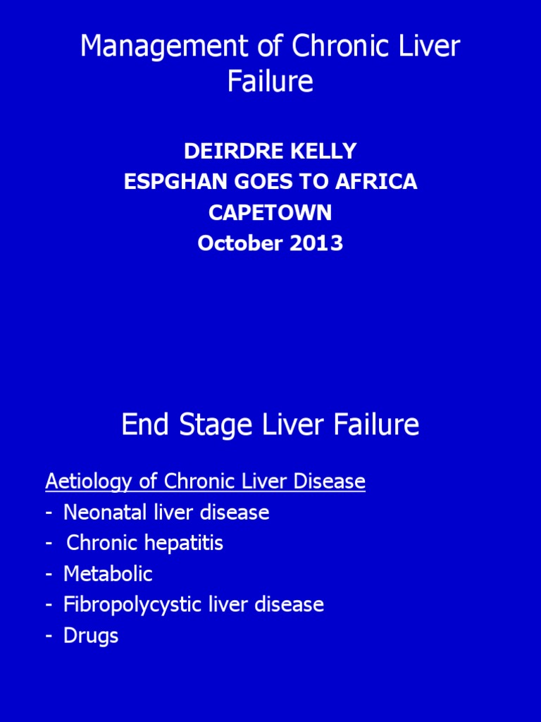Management of Chronic Liver Failure | PDF | Cirrhosis | Hepatitis