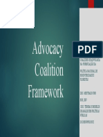 2 Advocacy Coalition Framework  Análise de dissertação