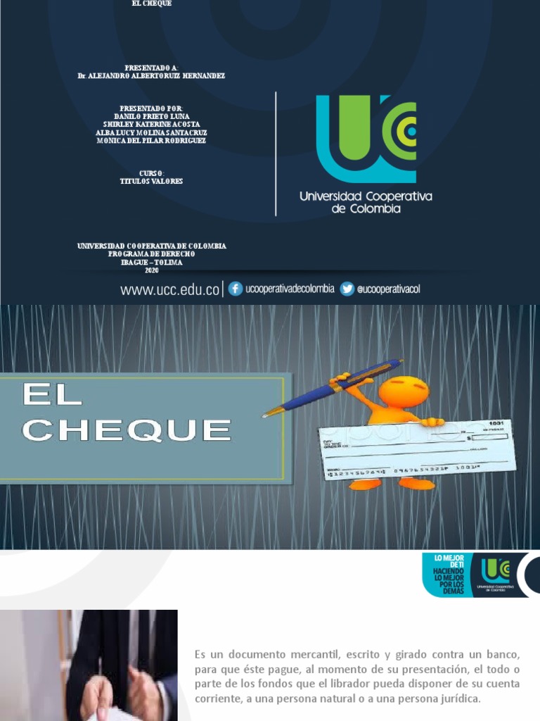Tipos y Uso del Cheque Bancario | PDF | Cheque | Bancos