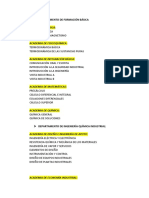 MATERIAS DE LAS ACADEMIAS