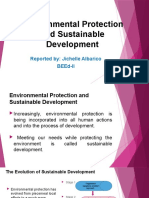 Environmental Protection and Sustainable Development: Reported By: Jichelle Albarico Beed-Ii