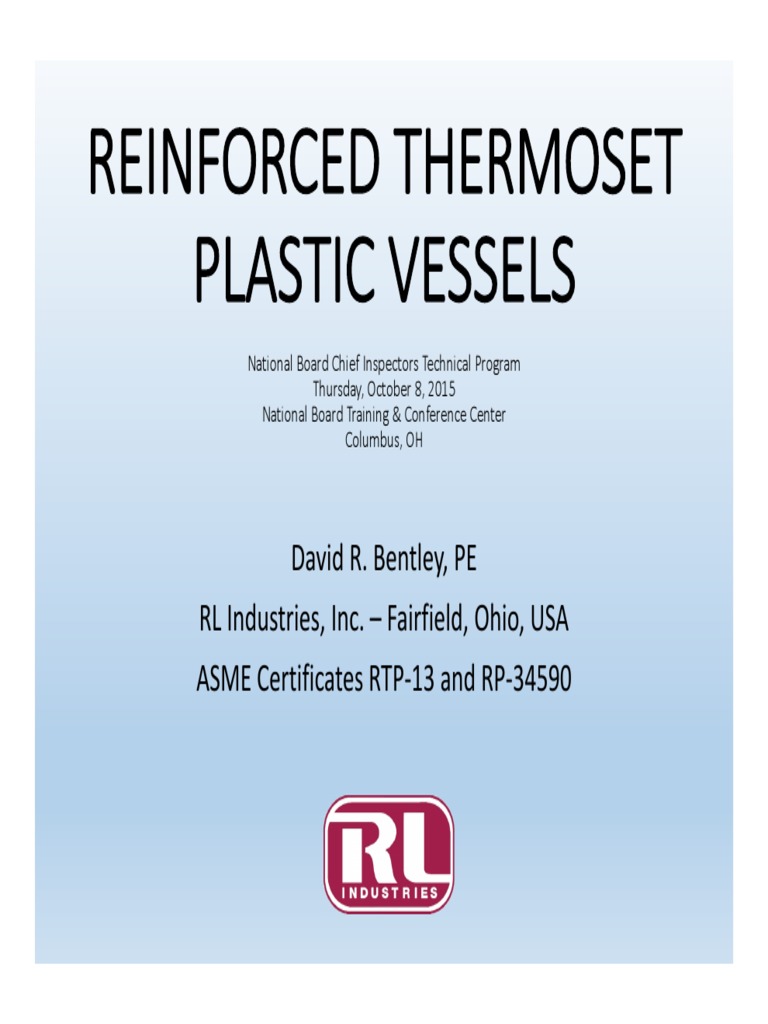 2015-5 - TechPresentation - Bentley ASME RTP 1 | PDF | Fiberglass ...