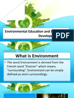 Environmental Education and Millennium Development Goals Environmental Education and Millennium Development Goals