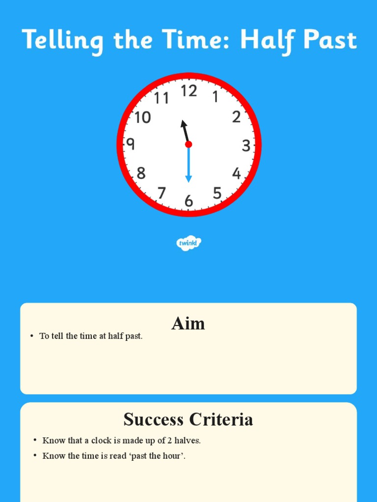 T N 4546 Telling The Time Half Past PDF