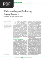 Understanding and Evaluating Survey Research