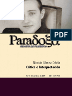 Revista de Filosofía Paradoxa - Gómez Davila