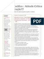 Diário Filosófico _ Atitude Crítica para Transvaloração!!!_ Resenha do livro_ Genealogia da Moral. Nietzsche, Fredrich. Col. Grandes Obras do Pensamento Universal – n°20. Ed. Escala. SP – SP.--