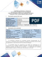 Guía de actividad y rúbrica de evaluación - Pos Tarea - Evaluación Final - Prueba Objetiva Abierta (POA)
