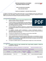 Edital Concurso Público Vinhedo