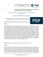 Determinantes Do Nível de Evidenciação Das Propriedades para Investimento Nas Companhias de Capital Aberto Brasileiras