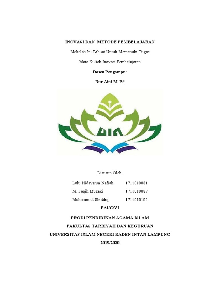 Inovasi dalam Metode Pembelajaran | PDF | Karier & Perkembangan ...