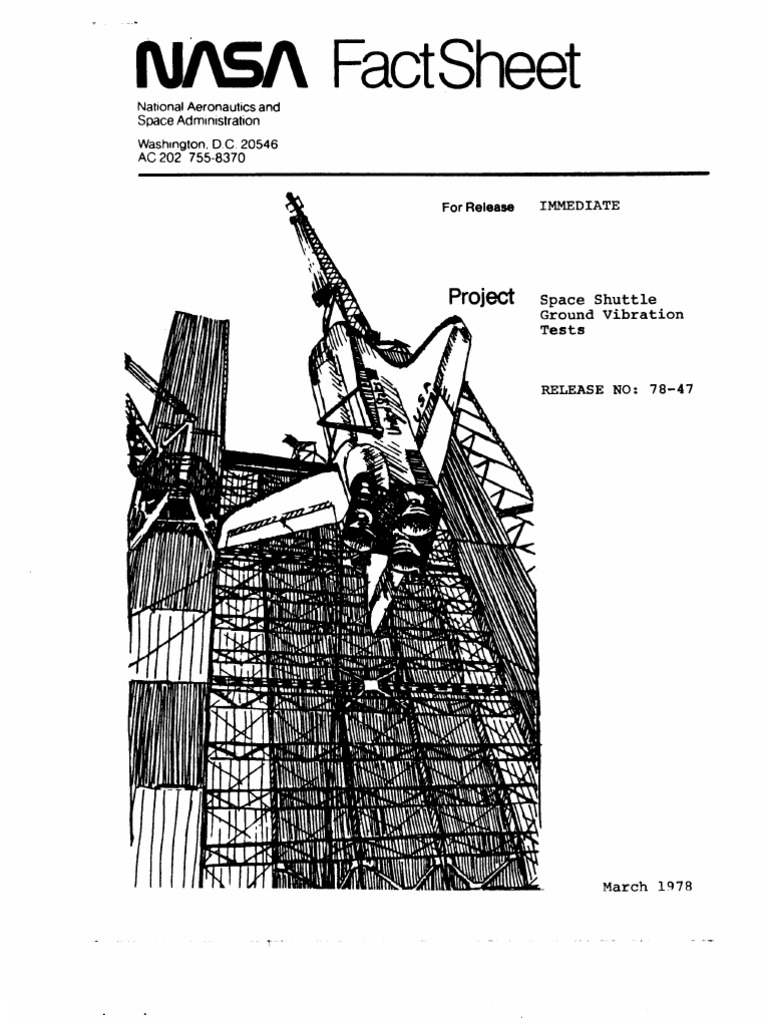 Space Shuttle Ground Vibration Tests Press Kit | PDF | Space Shuttle ...