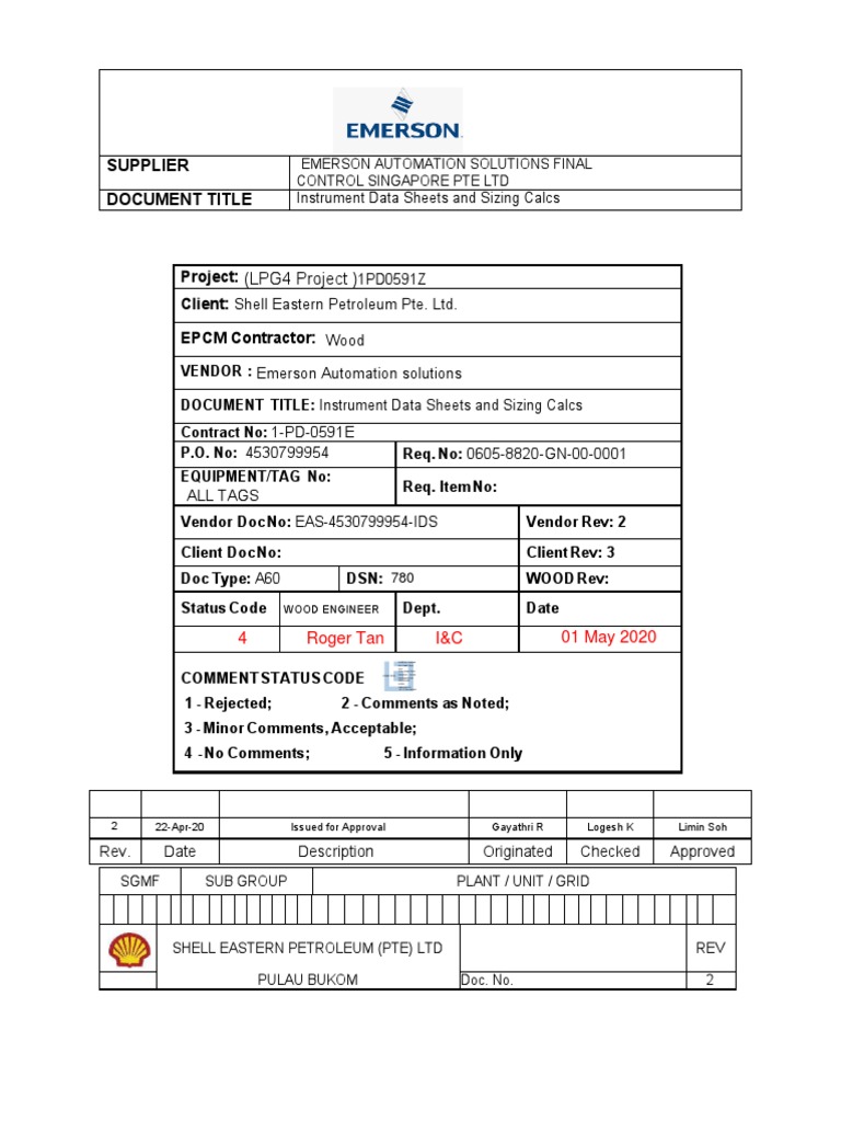 A60 - 780 - 3 - C4-Pressure Relief Valve Instrument Data Sheet & PDF ...