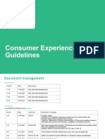 Consumer Experience Guidelines Summary