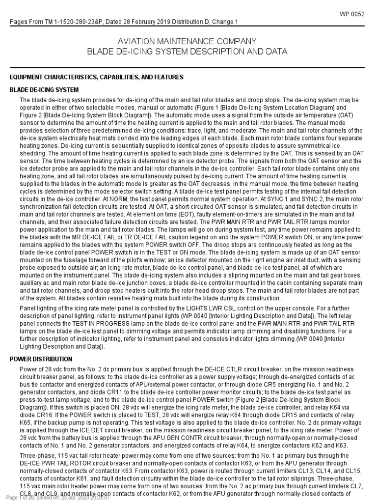 Blade DeIcing System Uh60m PDF PDF Relay Switch