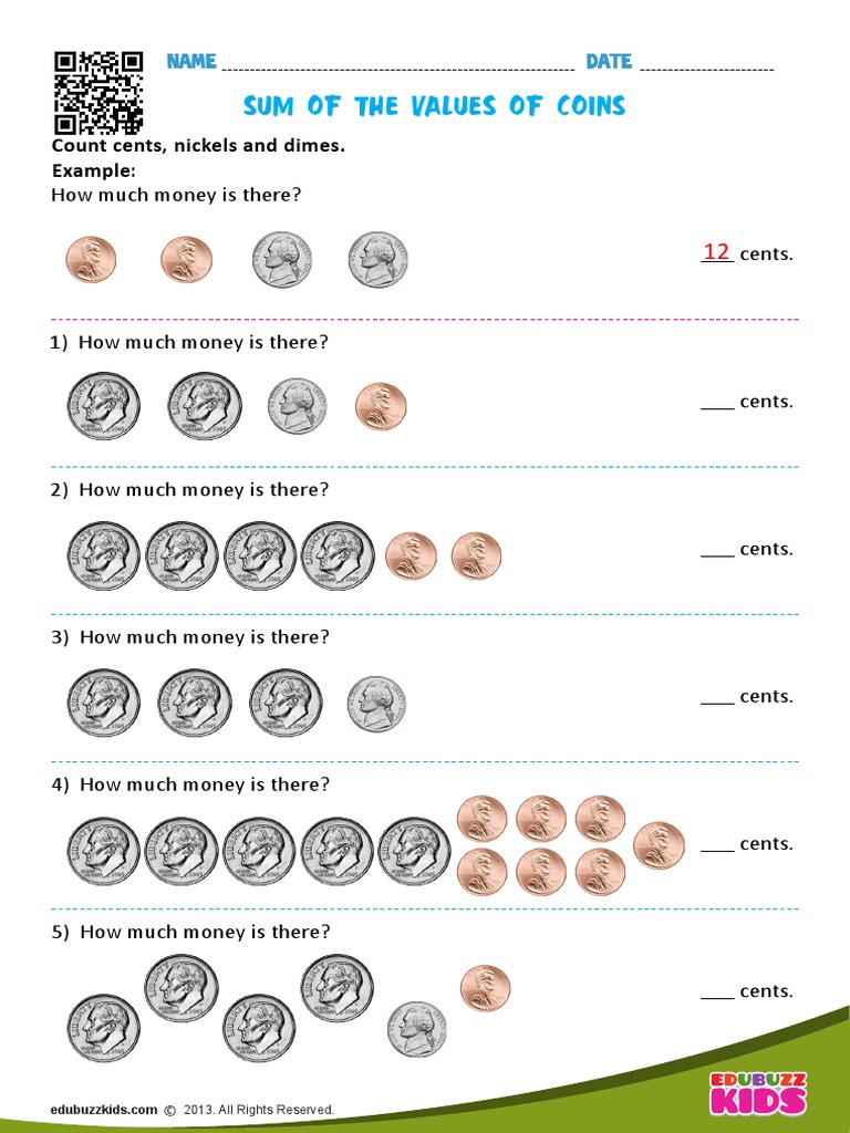 1 - Sum of The Values of Coins | PDF