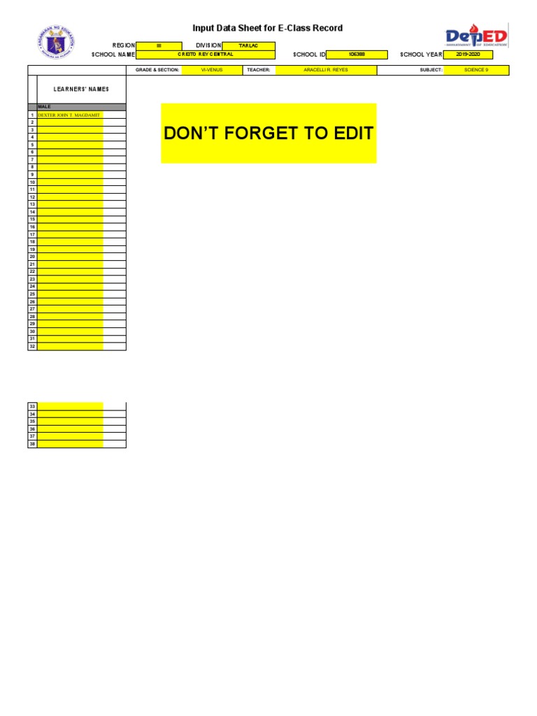 Grade VI-Venus Science Class Record | PDF | Learning | Behavior ...