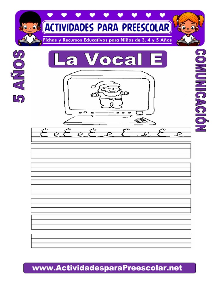 Actividades de la Vocal E para Preescolar | PDF