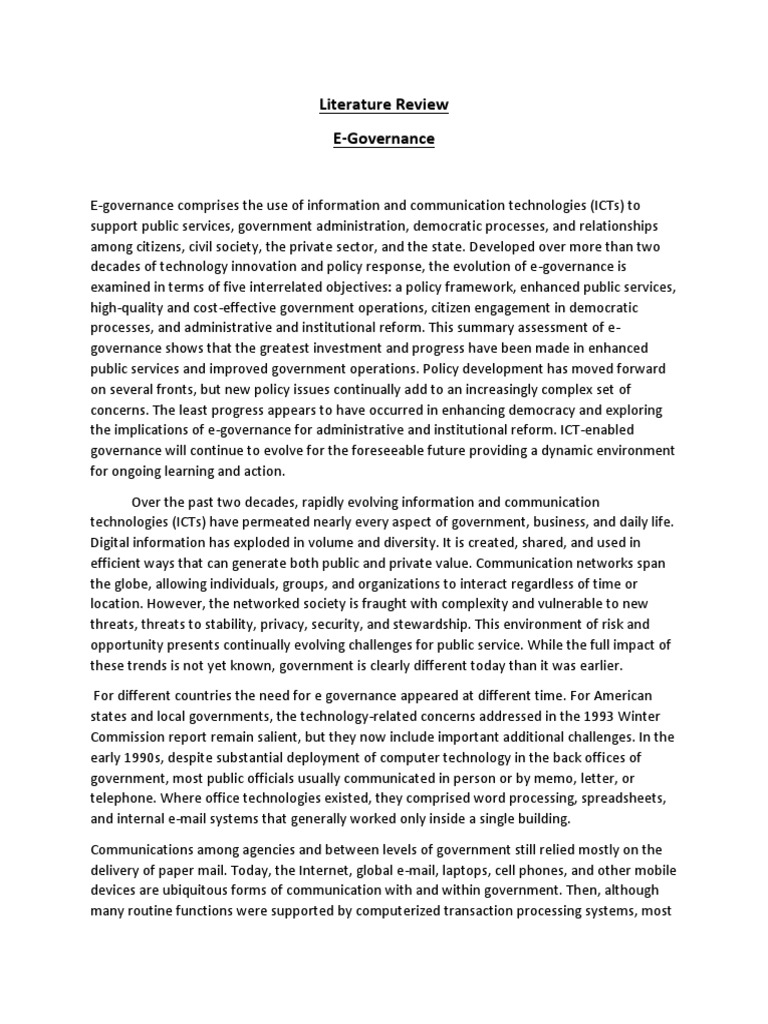 E-Governance: Trends and Challenges | PDF | E Government | Governance
