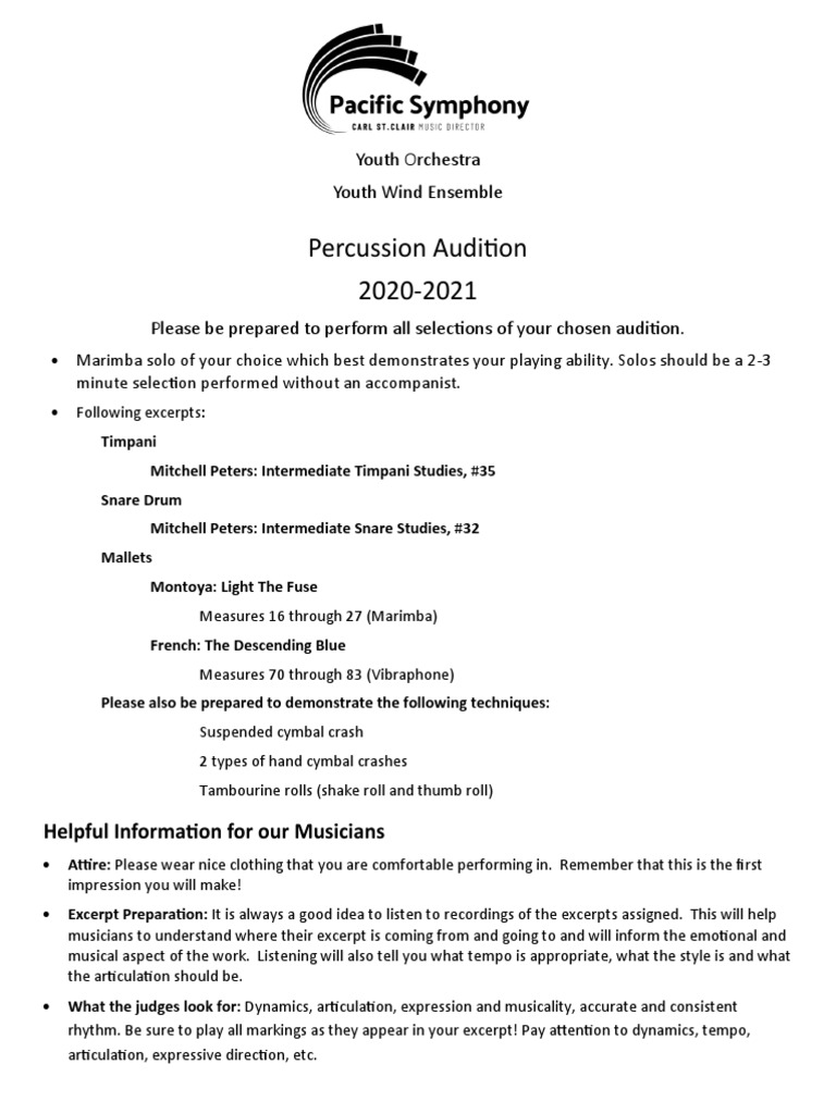 14 Percussion Excerpts 2021 PDF