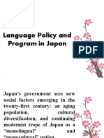 Language Policy and Program in Japan