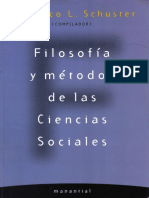 Schuster, Federico - Filosofía y Métodos de Las Ciencias Sociales - Cap. 1 y 6