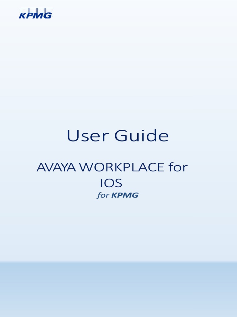 User Guide For Avaya Workplace IOS | PDF | Login | Telephone