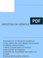 Anestesia en Geriatria