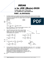 Fiitjee: Solutions To JEE (Main) - 2020