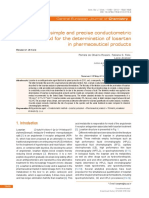 [Open Chemistry] A simple and precise conductometric method for the determination of losartan in pharmaceutical products