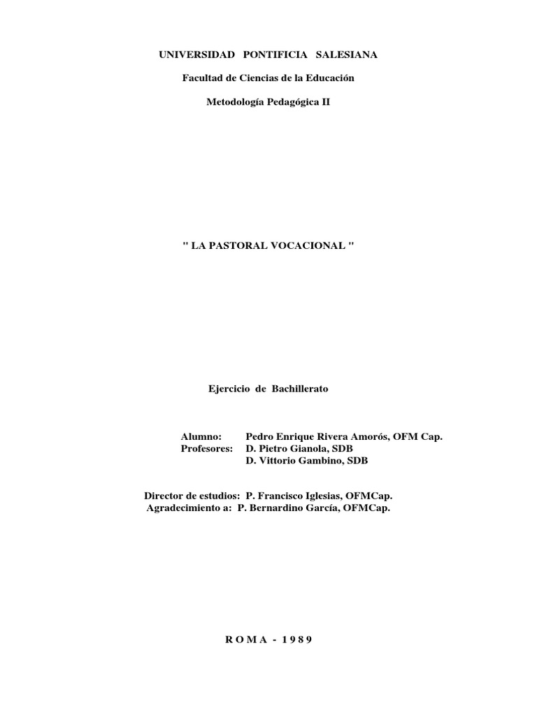 Actividades de Pastoral Vocacional Infantil | PDF | Amor | Sacerdote
