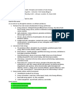 Principles of Solar Energy PHYS 4400 Spring 2013