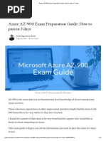 Azure AZ-900 Exam Preparation Guide - How To Pass in 3 Days