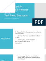 Best Practices in Integrating Language Skills: Task-Based Instruction