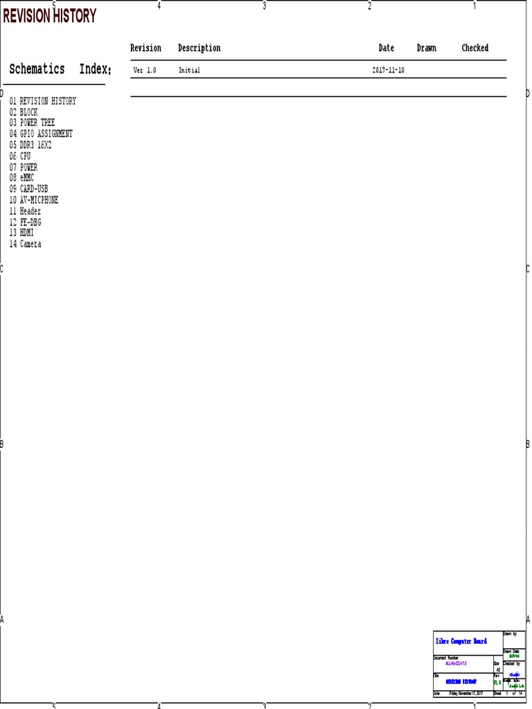 Schematics Index : Drawn Checked Date Description Revision | PDF ...