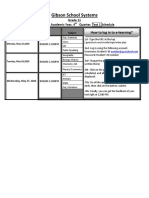 Gibson School Systems: Grade 11 2019/2020 Academic Year, 4 Quarter, Test 1 Schedule