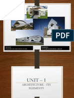 Unit 1 Architecture - Its Elements